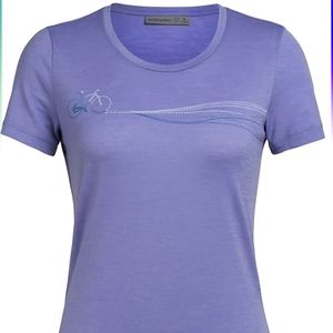 Icebreaker Cadence Paths Tech lite Artist Tee Orchid (RARE)